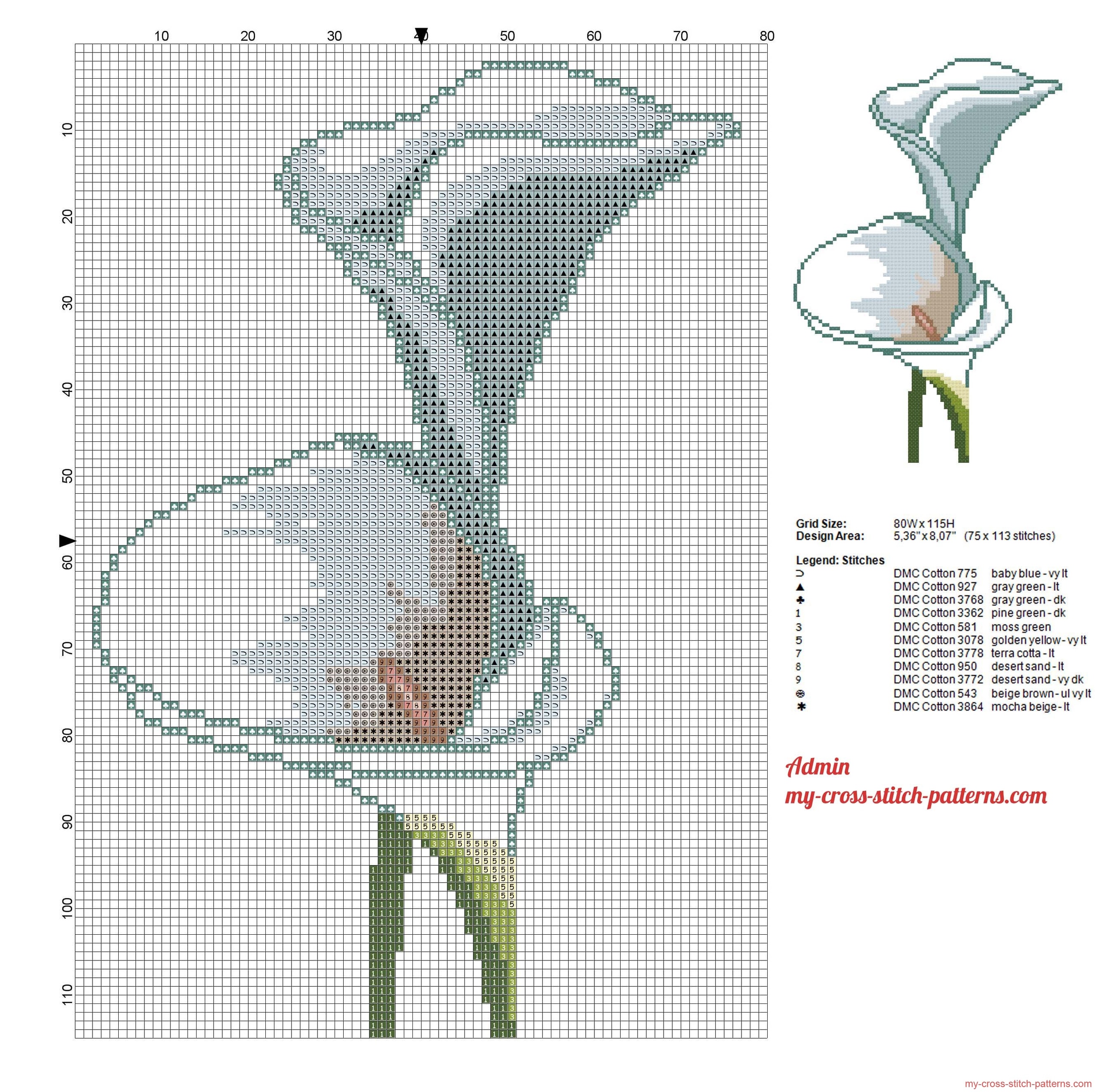 A Calla Lily Flower Cross Stitch Pattern Free Cross Stitch Patterns Simple Unique Alphabets Baby