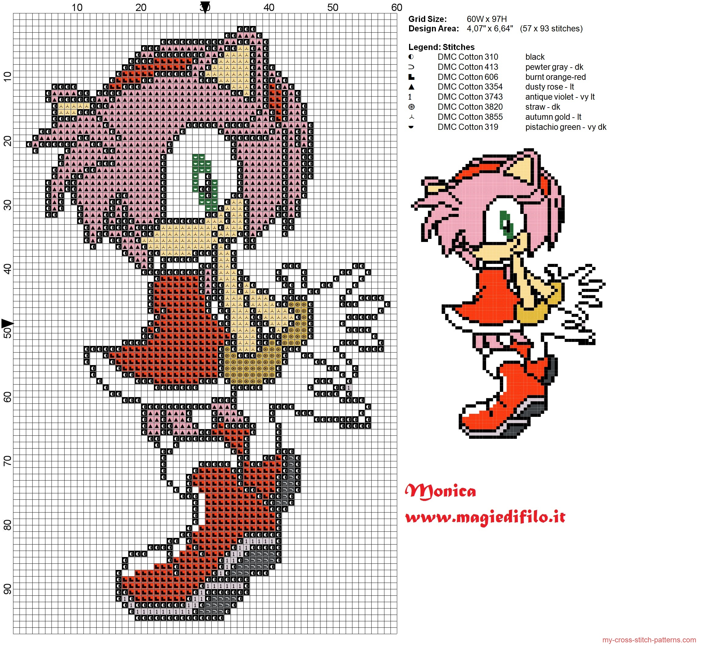 Sonic cross stitch. Sonic characters cross stitch pattern