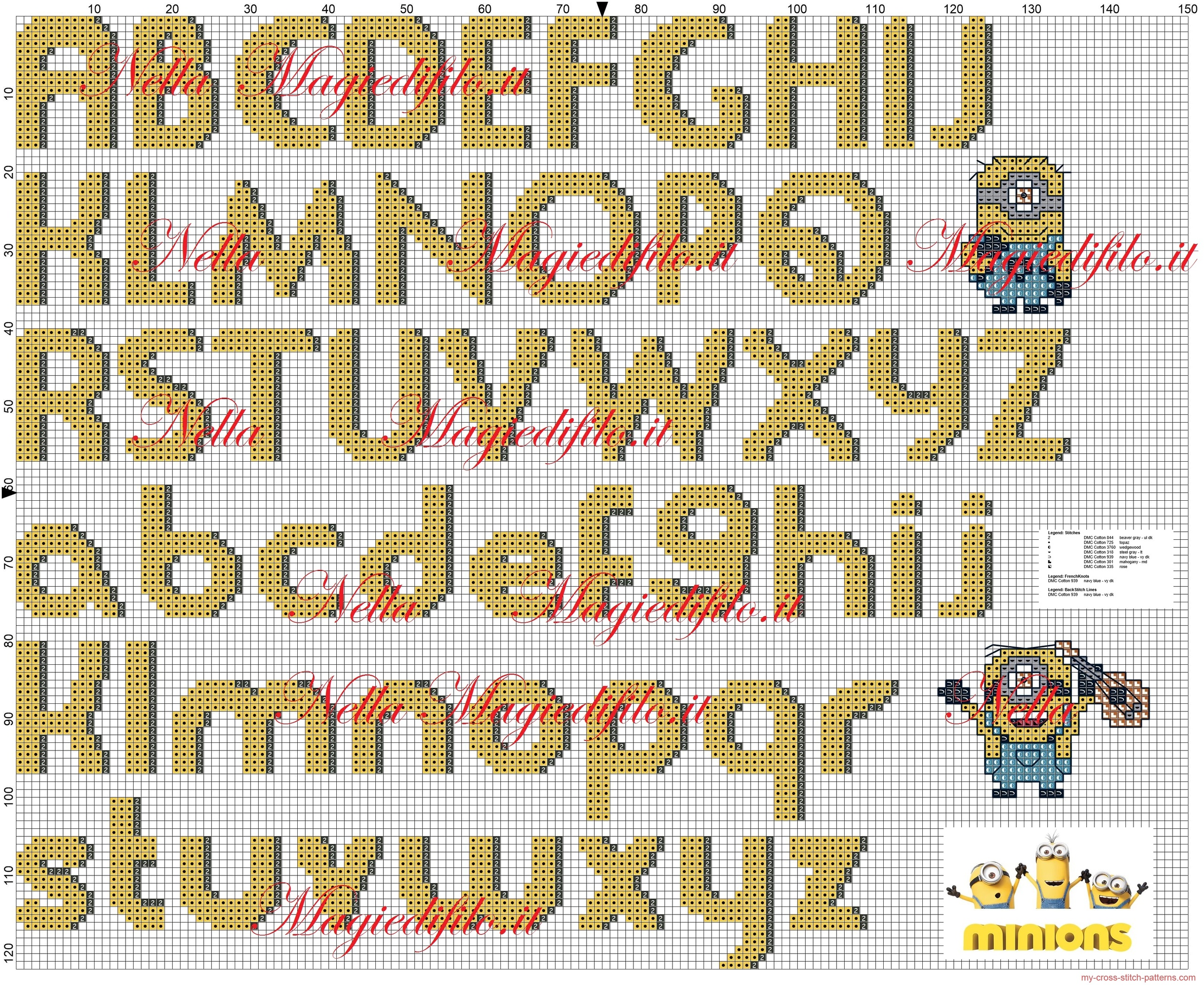 Harry Potter font cross stitch black alphabet - free cross stitch patterns  simple unique alphabets baby