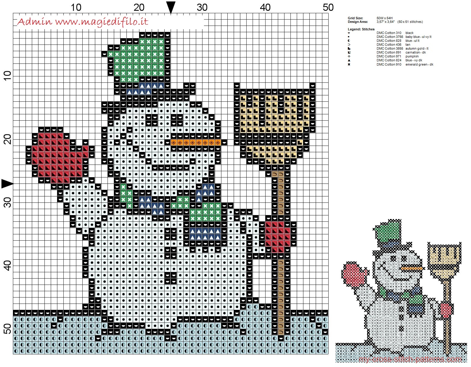 Small Snowman Cross Stitch Pattern Free 50x51 Stitches Free Cross Stitch Patterns Simple